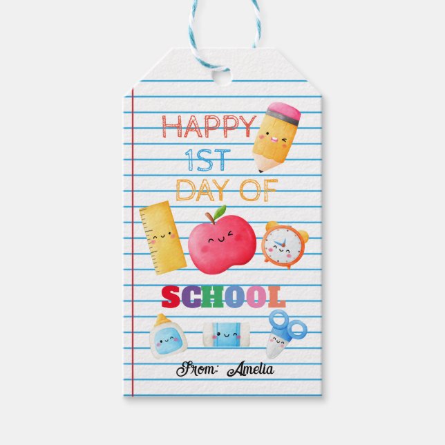 Bonne première journée de l'école étiquettes (Devant)
