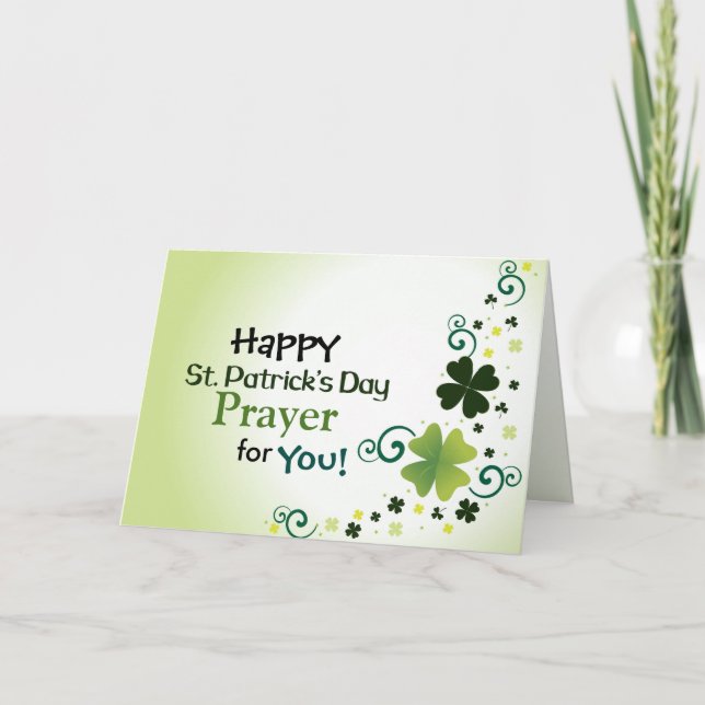 Bonne prière de la Saint Patrick pour vous Carte (Devant)