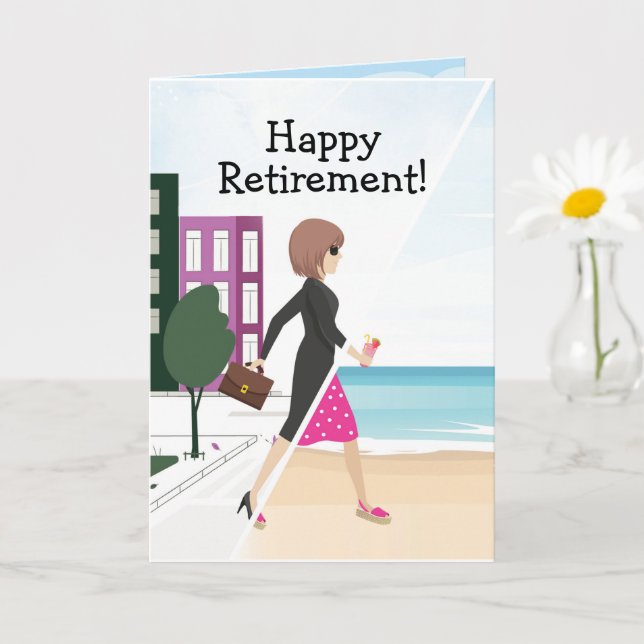 Bonne retraite ! Carte de voeux à thème de vacance (Petite plante)
