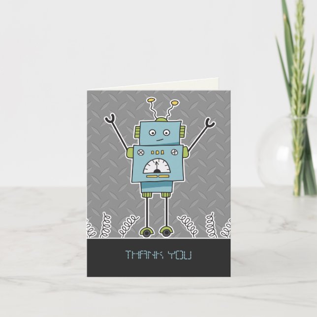 Bonne Robot & Springs Merci Carte de notes (Devant)