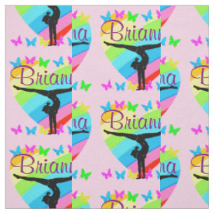 BONNE ROSE PERSONNALISÉE GYMNASTIQUE FILLE TISSU