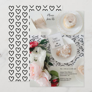 Bonne Saint-Galentin Black Heart Bunch Invitation