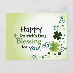 Bonne Saint Patrick Bénédiction pour vous Carte po