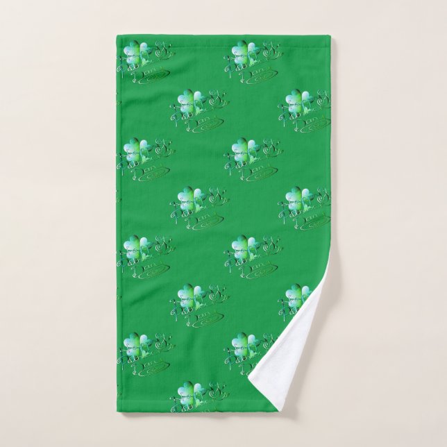 "Bonne Saint Patrick's Day" ThéServiette manuscrit (Serviette à main)