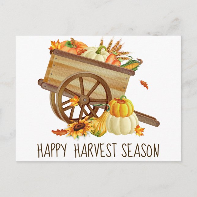 Bonne saison de récolte automne Carte postale de v (Devant)