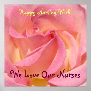 Bonne semaine de soins infirmiers! affiches Fleur