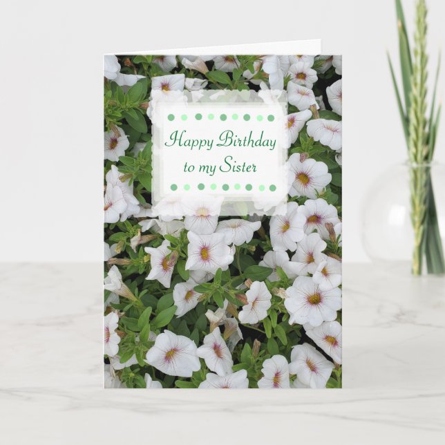 Bonne Soeur Anniversaire Carte personnalisée Jolie (Devant)