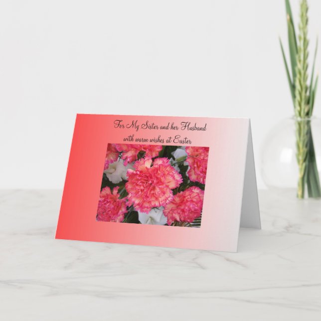 Bonne Soeur De Pâques Et Carte De Mari - Oeillets (Devant)