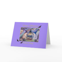 Bonne soeur d'Halloween, carte de chat