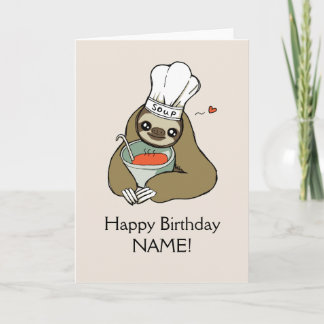 Bonne Soupe Anniversaire Carte Customisée Modèle