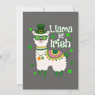 Bonne St. Patrick's Day Llama invitation