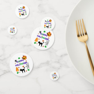 Bonne table d'Halloween Confetti