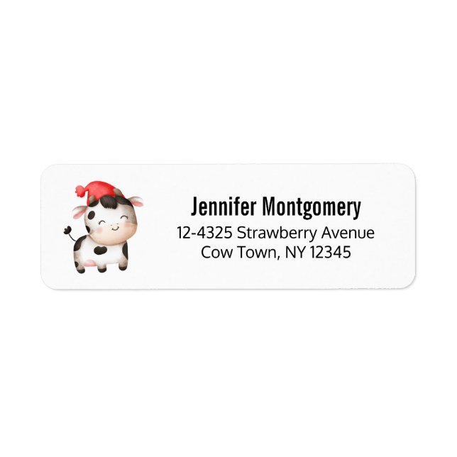 Bonne vache dans un Casquette rouge mignon (Devant)