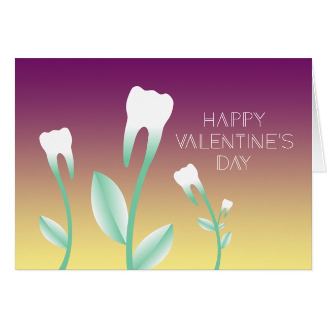BONNE VALENTINES DAY floraison dents (Devant horizontal)