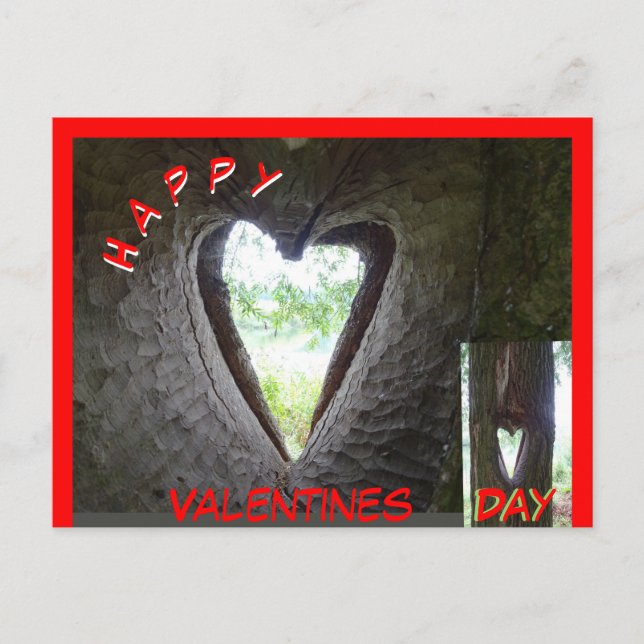 Bonne Valentines Day Heart in Tree Carte postale (Devant)