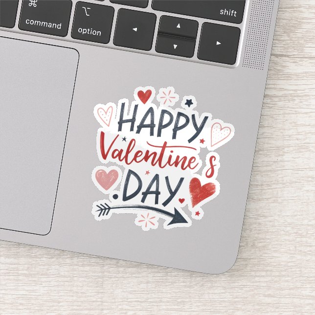 Bonne valentines jour autocollant (Détail)