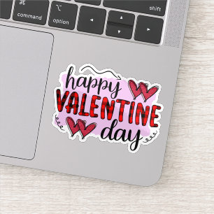 Bonne valentines jour autocollant