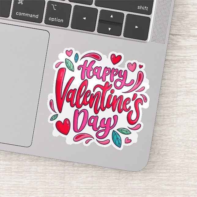 Bonne valentines jour autocollant (Détail)