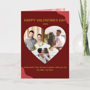 Bonne Valentines photo pliée Carte de voeux