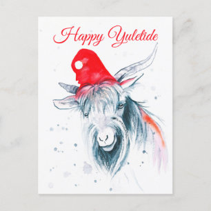 Bonne Yuletide Noël Chèvre Fête Carte postale