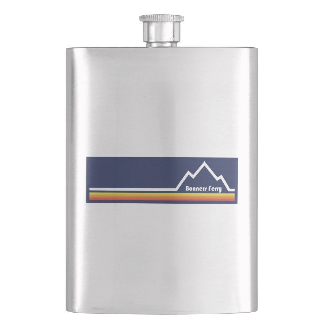 Bonners Ferry Idaho Hip Flask (Front)