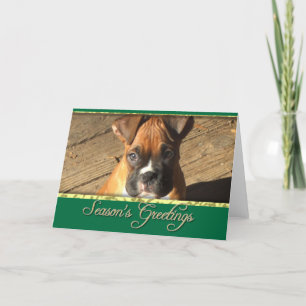 Bonnes Fêtes Boxer carte chien