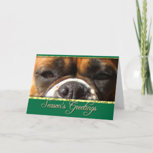 Bonnes Fêtes Boxer carte chien