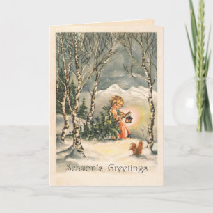 Bonnes Fêtes Carte de voeux personnalisée Vintage