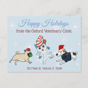 Bonnes fêtes cartes de Noël d'affaires d'animal