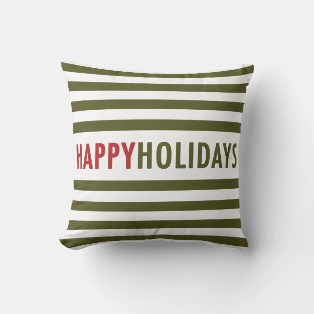Bonnes fêtes coussin moderne de vacances de (Recto)