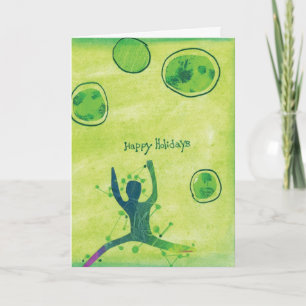 Bonnes fêtes "danse carte de voeux de joie"