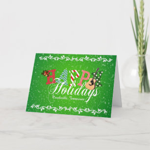Bonnes fêtes de la carte de Noël de Nashville