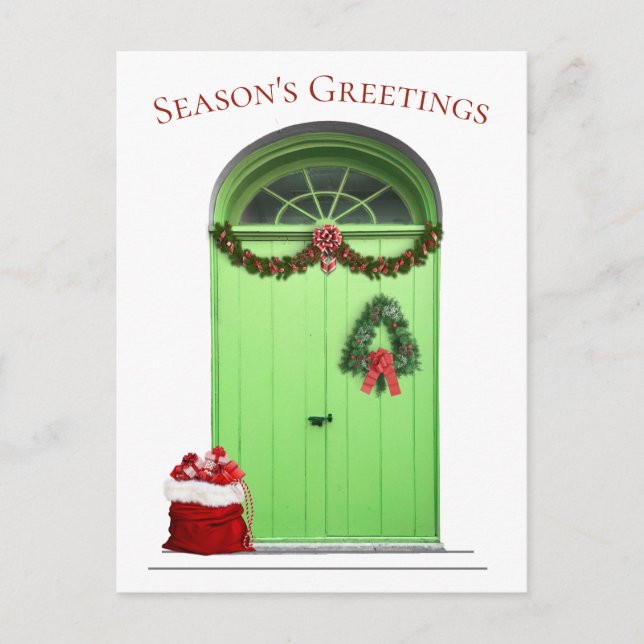 Bonnes Fêtes de Noël Modèle porte verte (Devant)