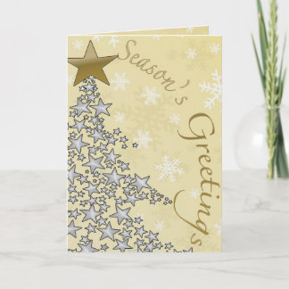 Bonnes Fêtes Golden Star Tree carte de voeux