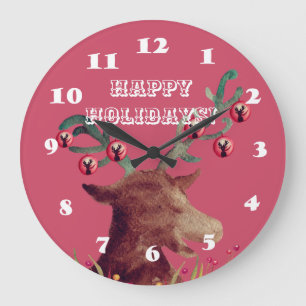 Bonnes fêtes horloge murale