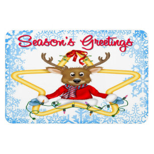 Bonnes Fêtes Reindeer Flex Magnets