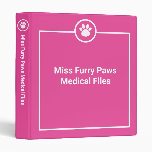 Bonnes idées | CLASSEUR | Animal | Rose chaud (Devant/Côté)