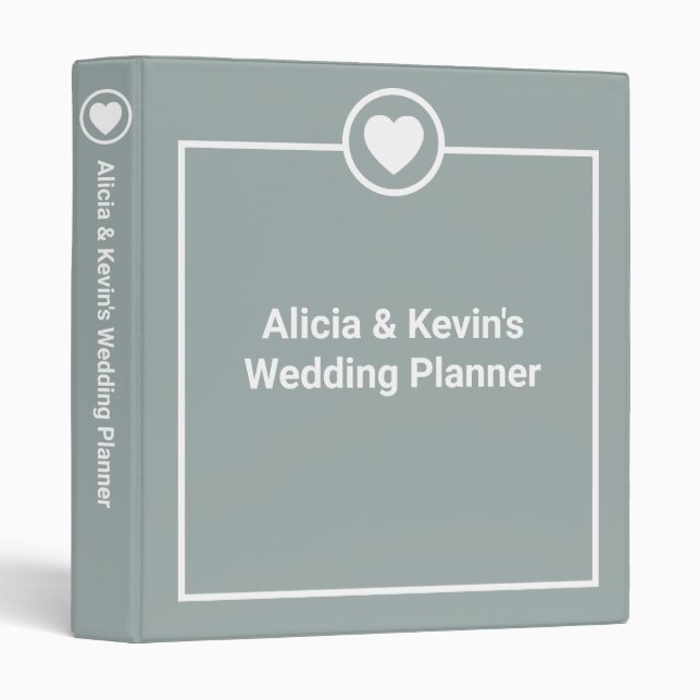 Bonnes idées | CLASSEUR | MARIAGE | Gris doux (Devant/Côté)