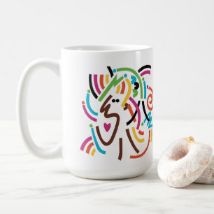 Bonnes vibrations Abstrait Art Moderne Retro Mug