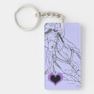 Bonnet double coeur violet