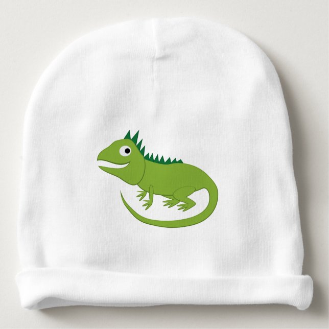 Bonnet Pour Bébé Iguane - casquette nouveau-né de forêt tropicale (Devant)