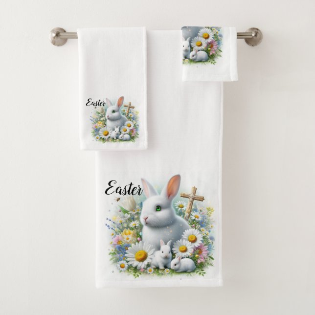 Bonnets de Pâques, Fleurs sauvages et croix (En situation)