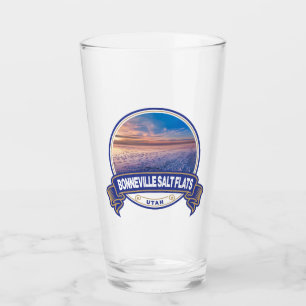 Bonneville Salt Flats Utah Travel Badge Glass