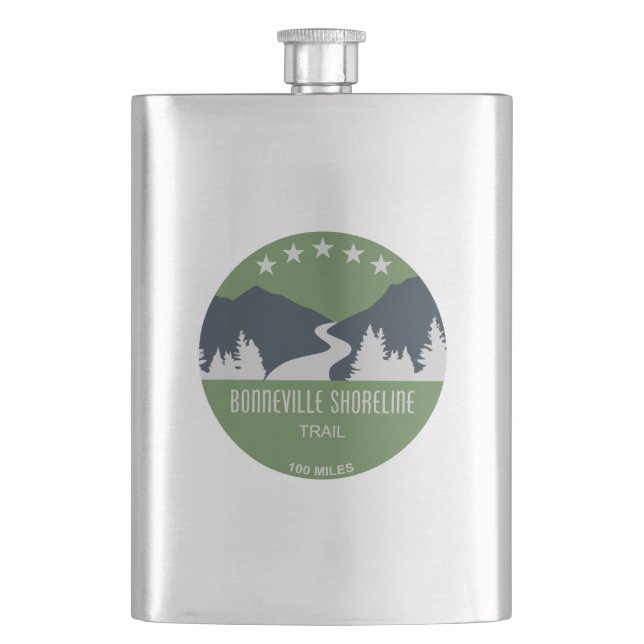 Bonneville Shoreline Trail Hip Flask (Front)