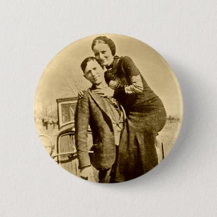Bonnie and Clyde - The Barrow Gang 2 Inch Round Button