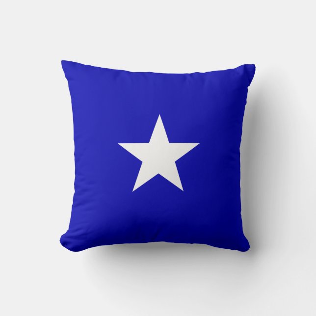 Bonnie Blue Flag Throw Pillow (Front)