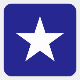 Bonnie Blue Flag White Star Square Sticker