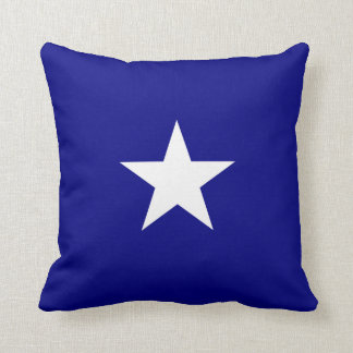 Bonnie Blue Flag White Star Throw Pillow