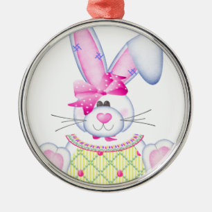 Bonnie Bunny Metal Ornament