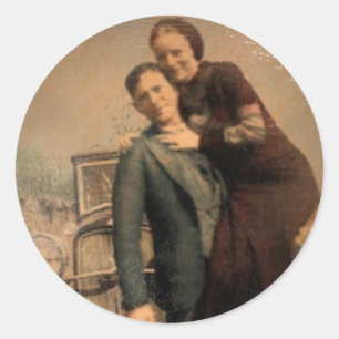 Bonnie & Clyde Classic Round Sticker